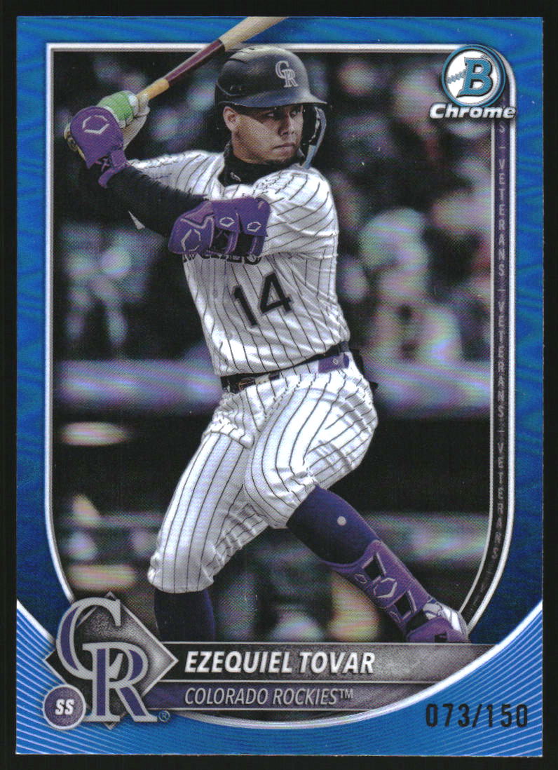 2025 Bowman Chrome Blue Refractors #87 Ezequiel Tovar /150