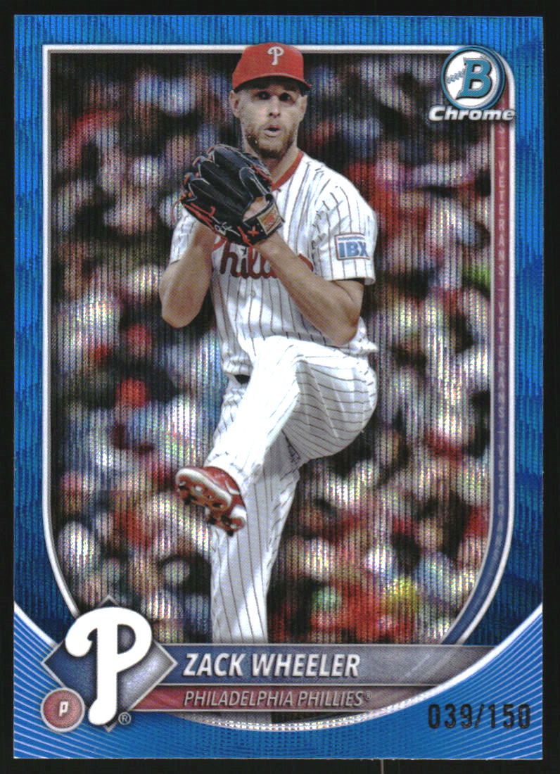 2025 Bowman Chrome Blue Wave Refractors #72 Zack Wheeler /150