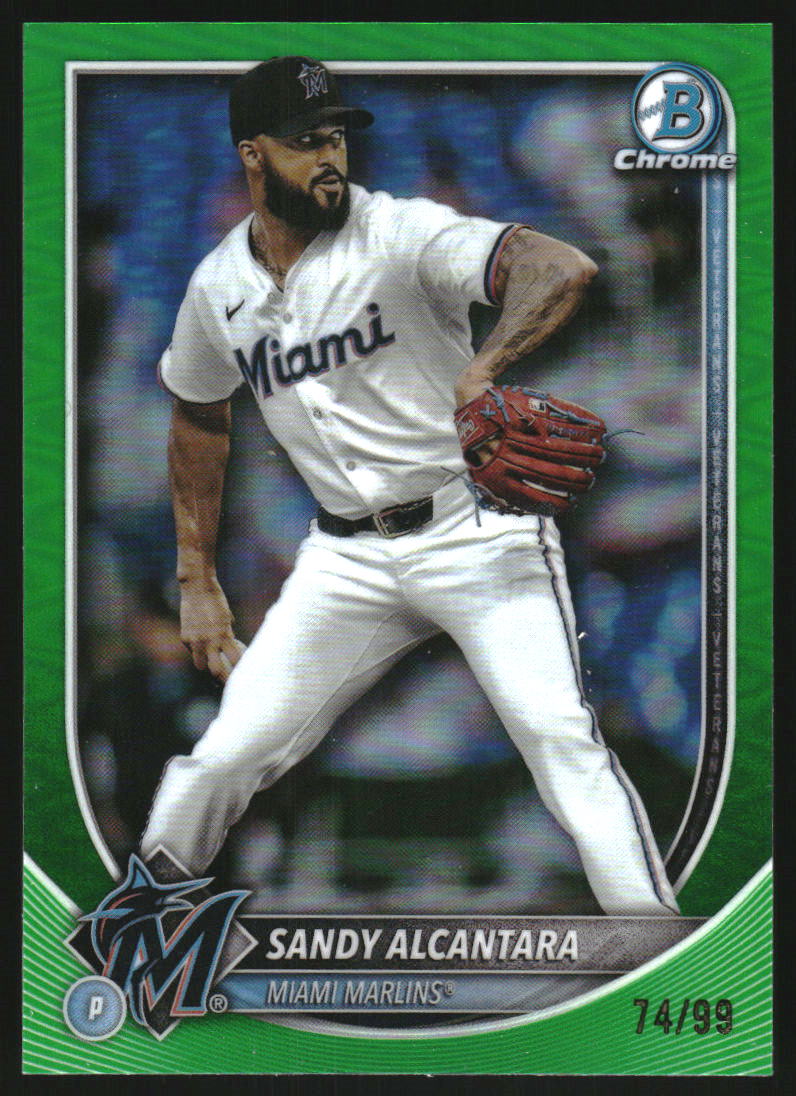 2025 Bowman Chrome Green Refractors #48 Sandy Alcantara /99