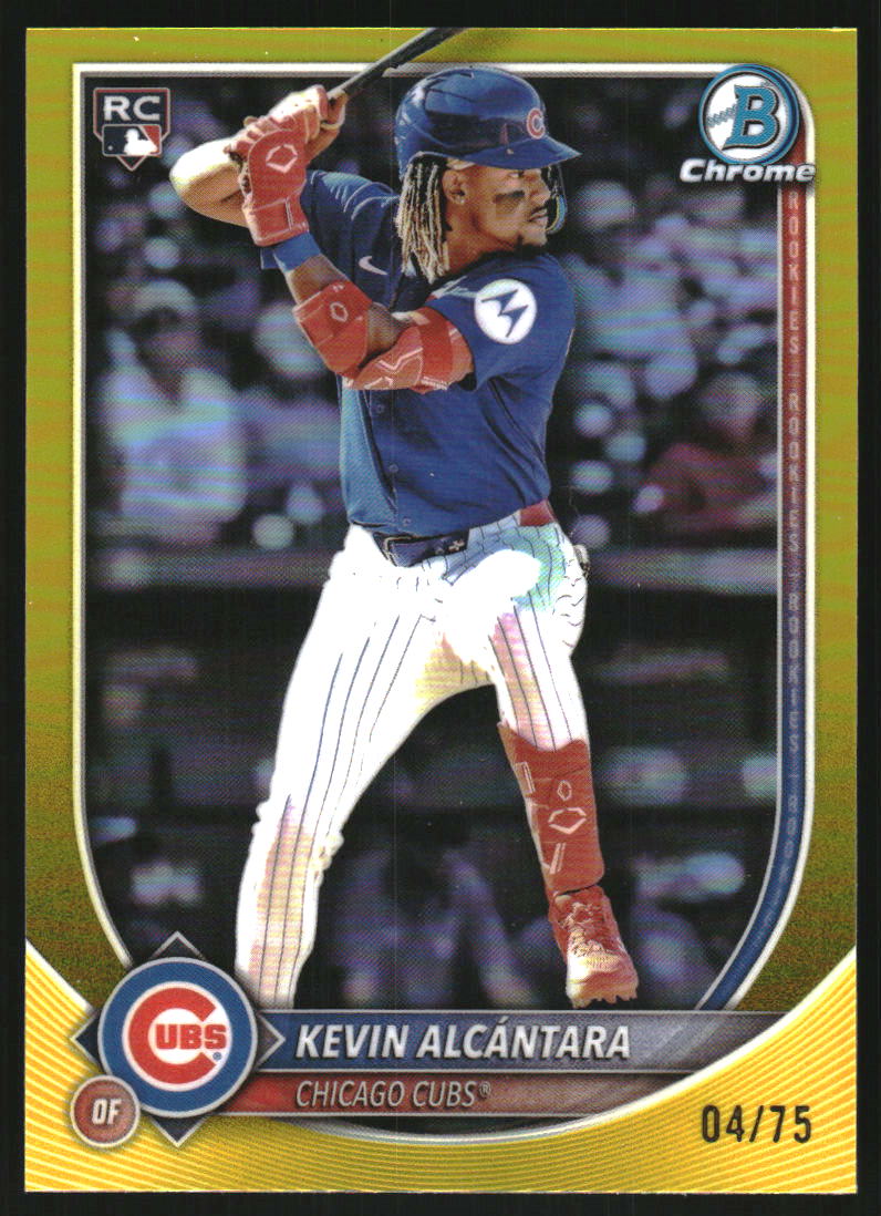 2025 Bowman Chrome Yellow Refractors #44 Kevin Alcantara /75