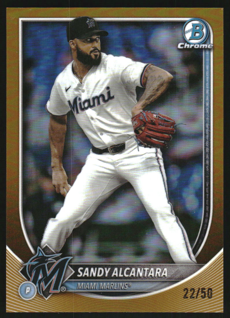 2025 Bowman Chrome Gold Refractors #48 Sandy Alcantara /50
