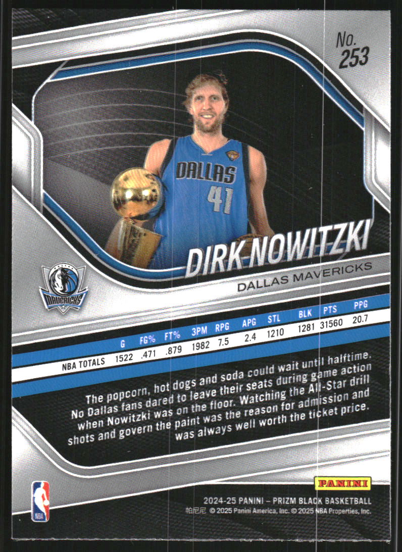 2024-25 Panini Prizm Black #253 Dirk Nowitzki LGD