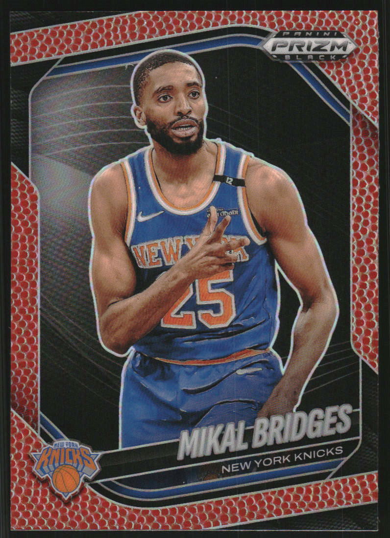 2024-25 Panini Prizm Black Prizms Basketball #158 Mikal Bridges /225