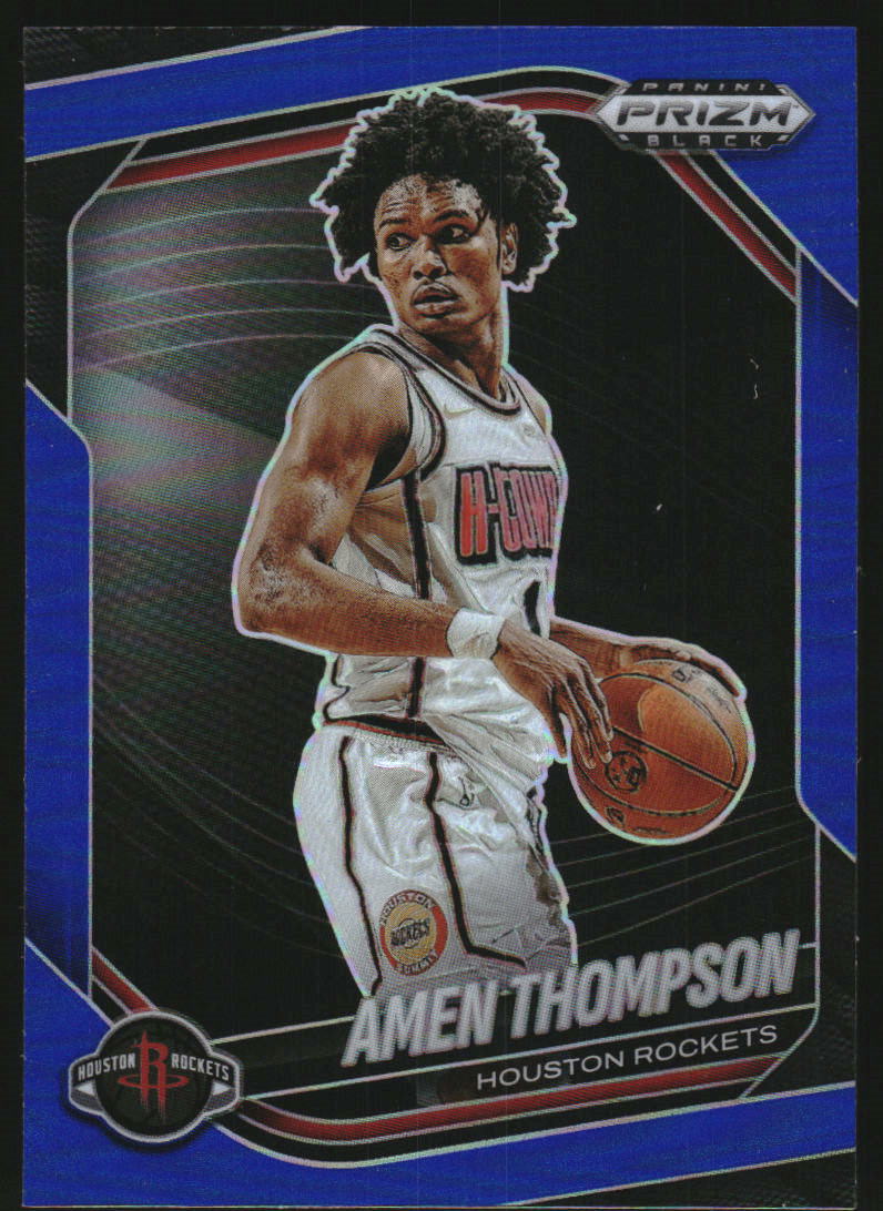 2024-25 Panini Prizm Black Prizms Blue #76 Amen Thompson /199 on 