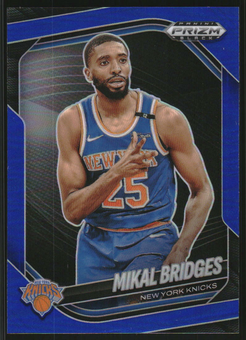 2024-25 Panini Prizm Black Prizms Blue #158 Mikal Bridges /199