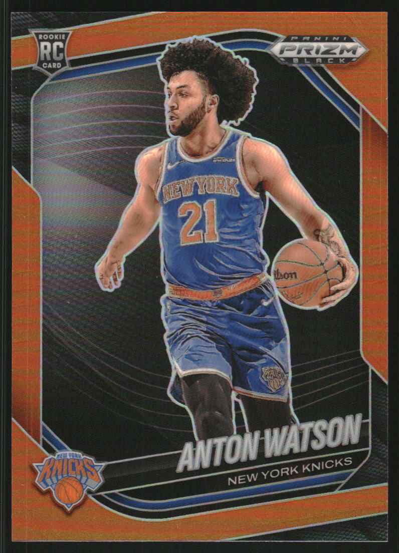 2024-25 Panini Prizm Black Prizms Orange #238 Anton Watson /49