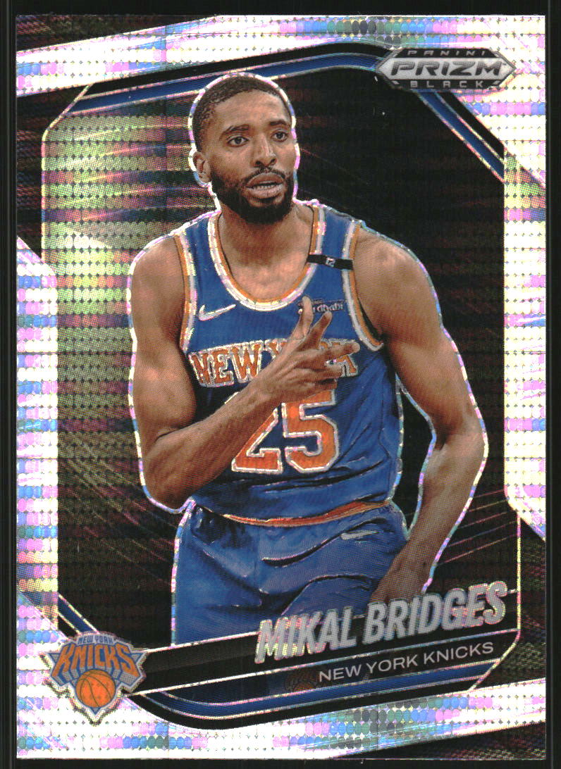 2024-25 Panini Prizm Black Prizms Pulsar #158 Mikal Bridges