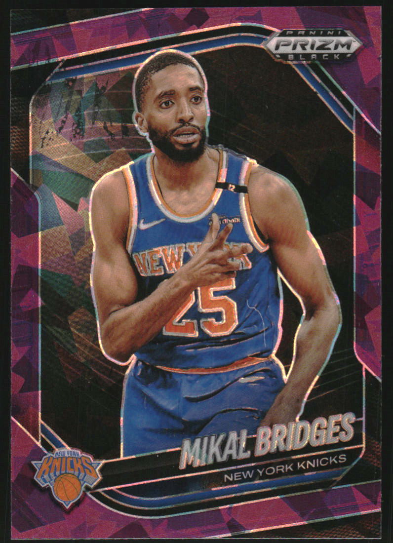 2024-25 Panini Prizm Black Prizms Purple Ice #158 Mikal Bridges /149