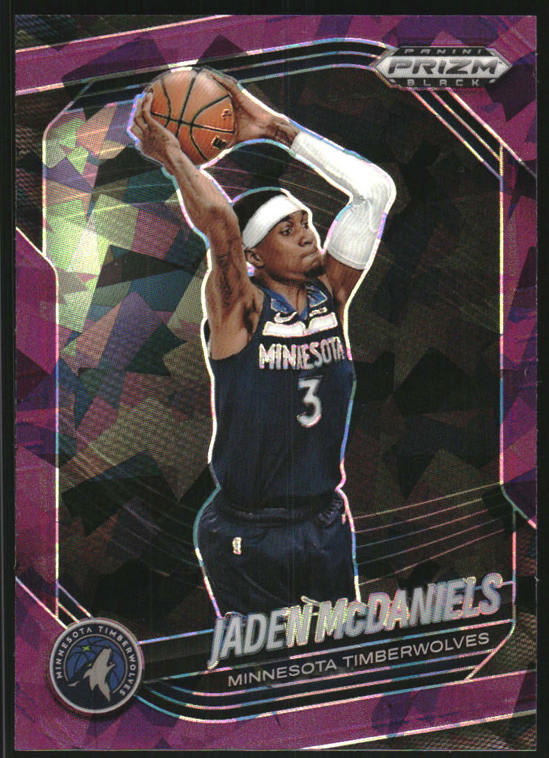 2024-25 Panini Prizm Black Prizms Purple Ice #223 Jaden McDaniels /149