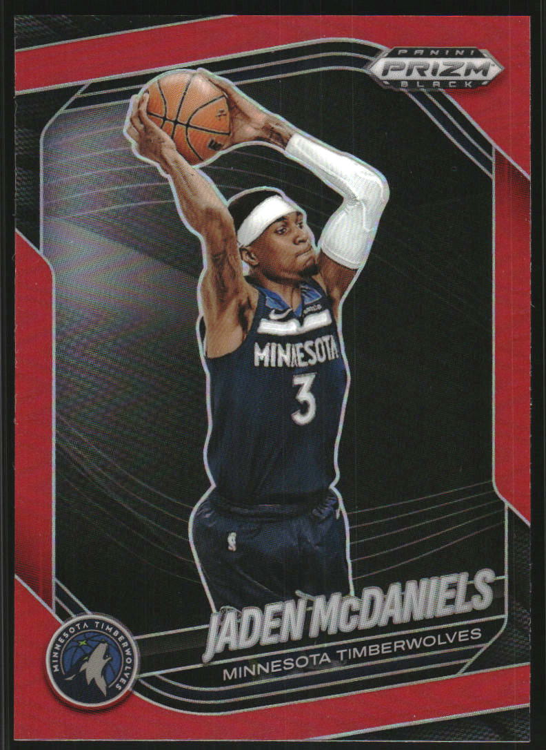 2024-25 Panini Prizm Black Prizms Red #223 Jaden McDaniels /299