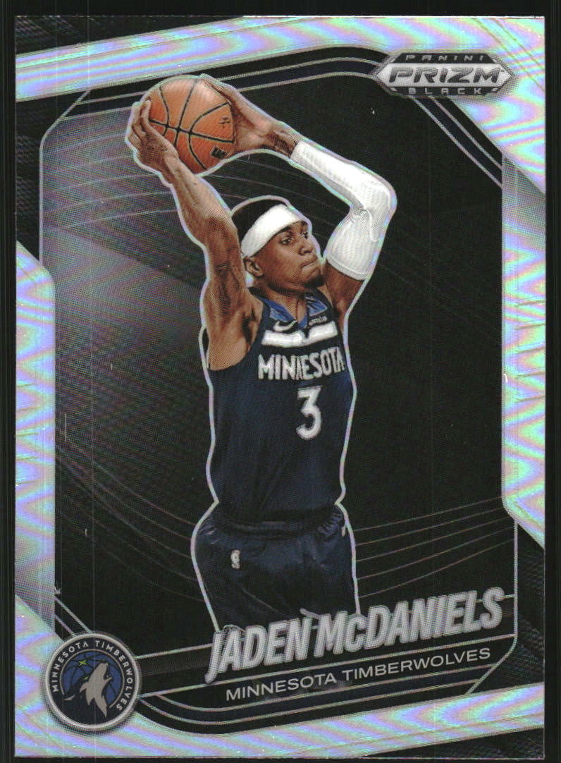 2024-25 Panini Prizm Black Prizms Silver #223 Jaden McDaniels