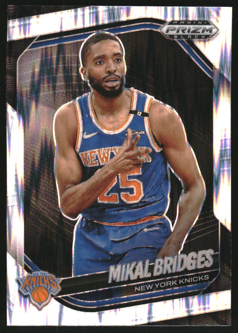 2024-25 Panini Prizm Black Prizms Skewed #158 Mikal Bridges /249