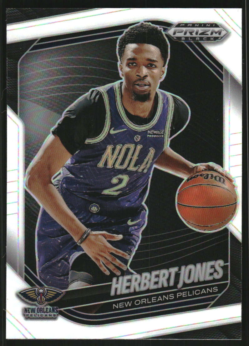 2024-25 Panini Prizm Black Prizms White #103 Herbert Jones /175