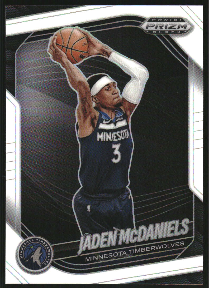 2024-25 Panini Prizm Black Prizms White #223 Jaden McDaniels /175