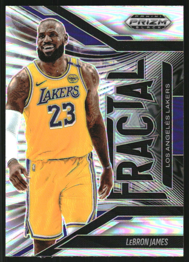2024-25 Panini Prizm Black Fractal Prizms Silver #1 LeBron James