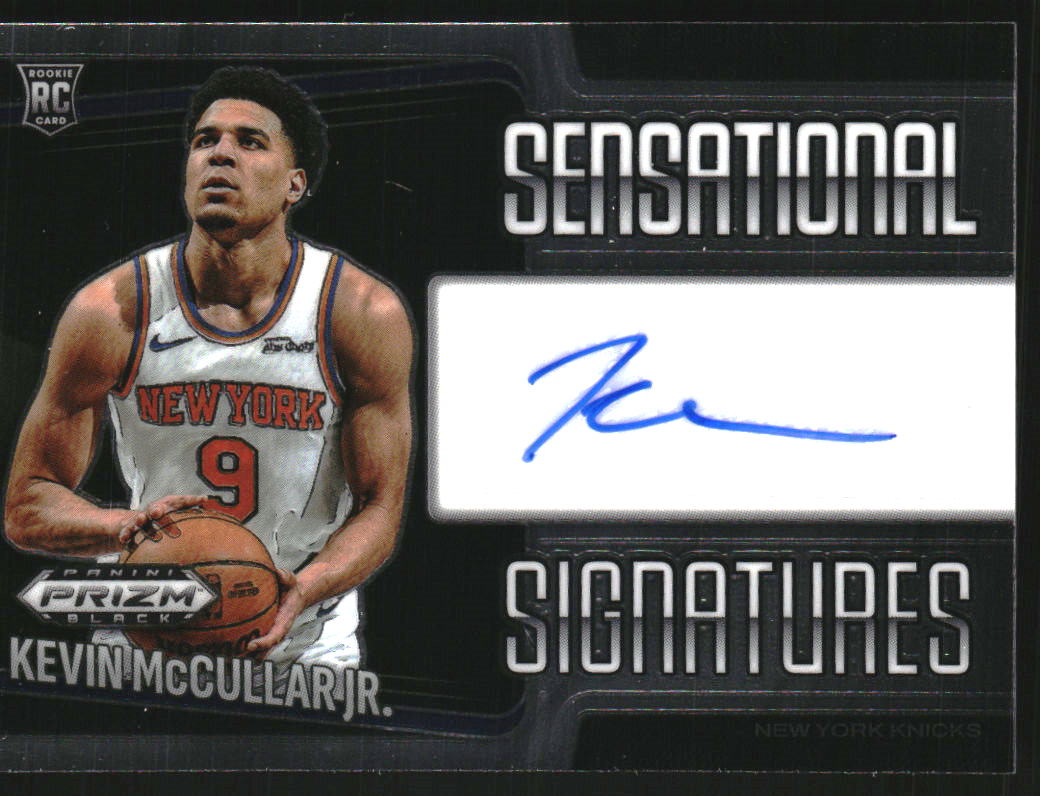 2024-25 Panini Prizm Black Sensational Signatures #39 Kevin McCullar Jr. Auto