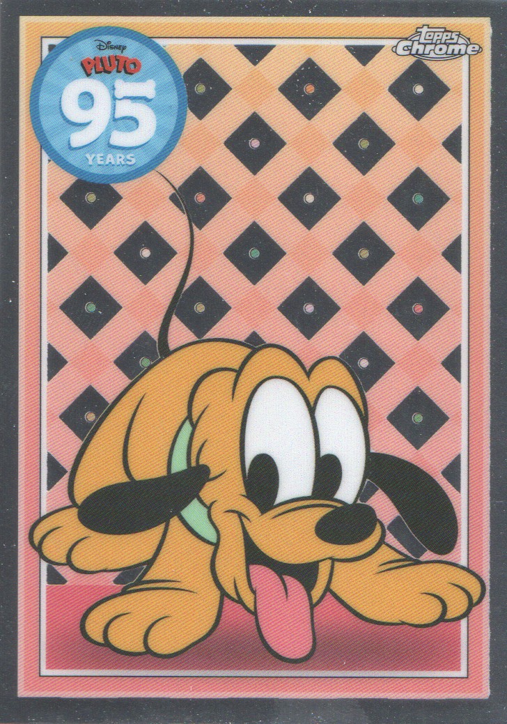 2025 Topps Chrome Disney Trading Cards Pluto 95th Anniversary