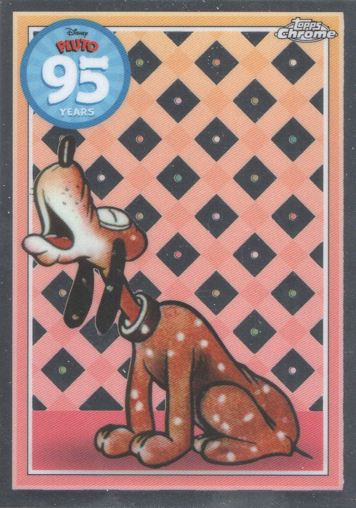 2025 Topps Chrome Disney Trading Cards Pluto 95th Anniversary
