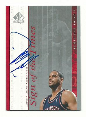 1999-00 SP Authentic Sign of the Times #JY Jayson Williams