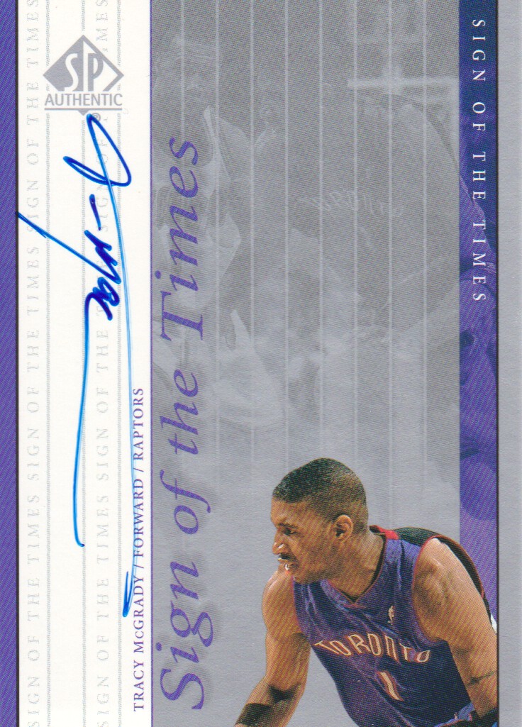 1999-00 SP Authentic Sign of the Times #TR Tracy McGrady