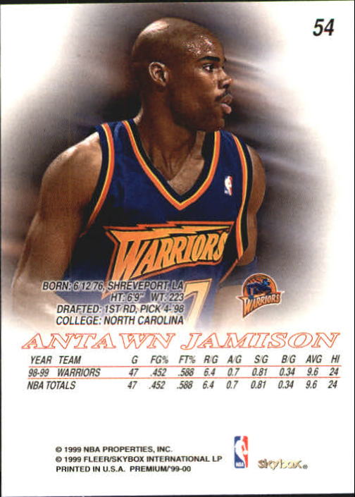 1999-00 SkyBox Premium #54 Antawn Jamison