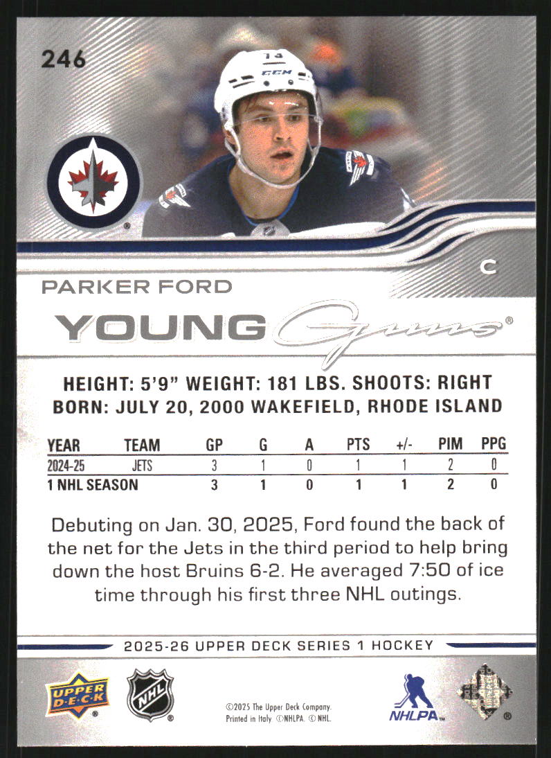 2025-26 Upper Deck #246 Parker Ford YG RC