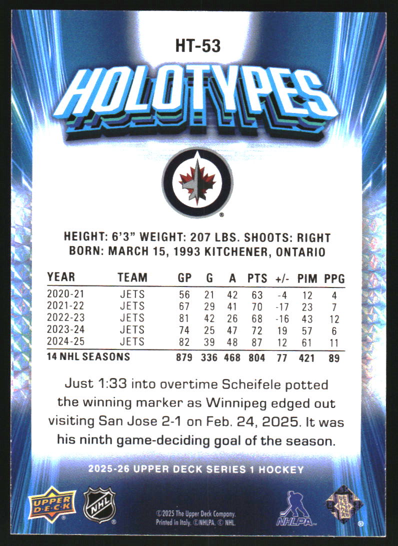 2025-26 Upper Deck Holotypes #HT53 Mark Scheifele