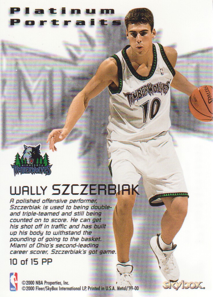 1999-00 Metal Platinum Portraits #PP10 Wally Szczerbiak - NM-MT