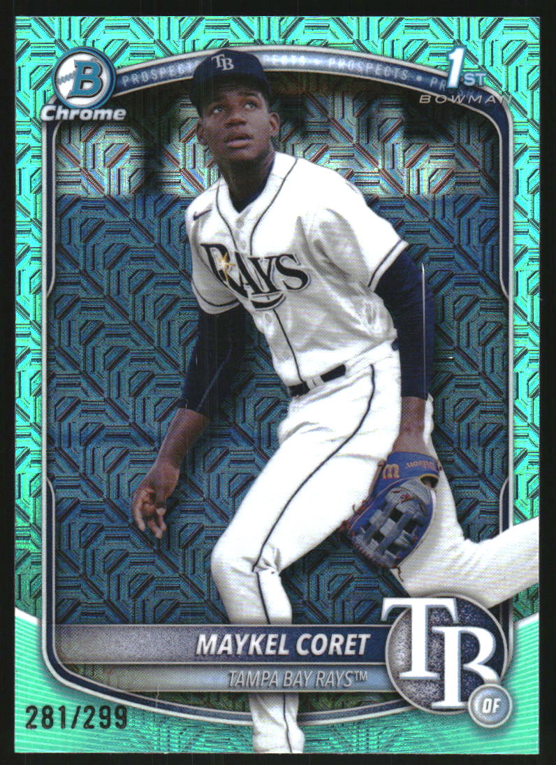 2025 Bowman Chrome Mega Box Prospects Aqua Refractors #BCP240 Maykel Coret /299