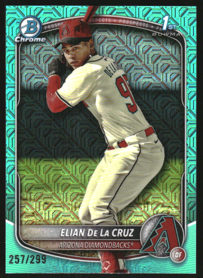 2025 Bowman Chrome Mega Box Prospects Aqua Refractors #BCP249 Elian De La Cruz /299