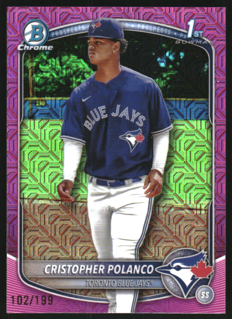 2025 Bowman Chrome Mega Box Prospects Pink Refractors #BCP162 Cristopher Polanco /199