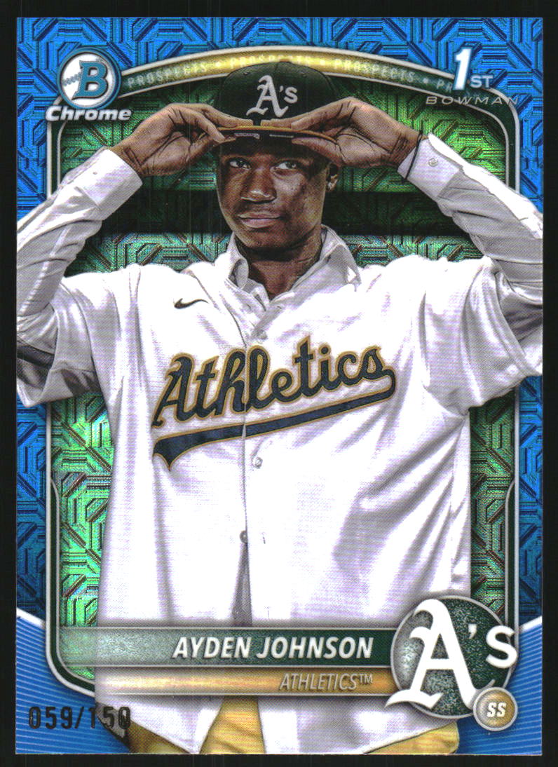 2025 Bowman Chrome Mega Box Prospects Blue Refractors #BCP197 Ayden Johnson /150