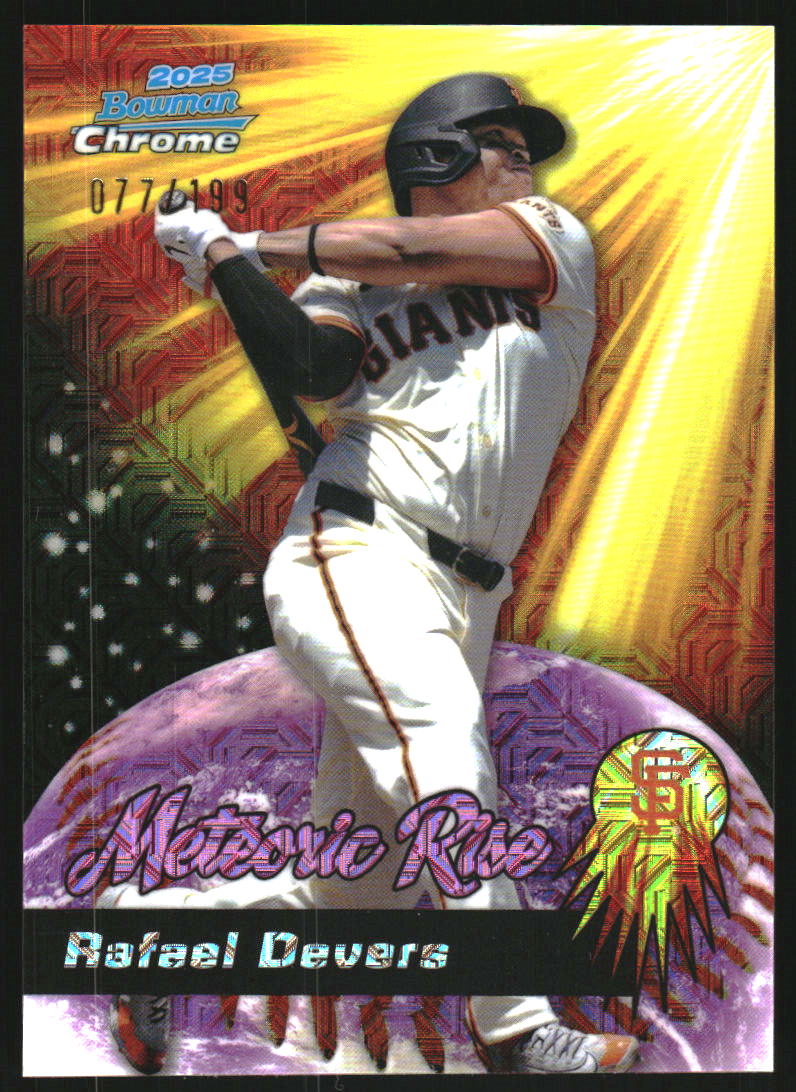 2025 Bowman Chrome Mega Box Meteoric Rise Pink Refractors #MR13 Rafael Devers /199