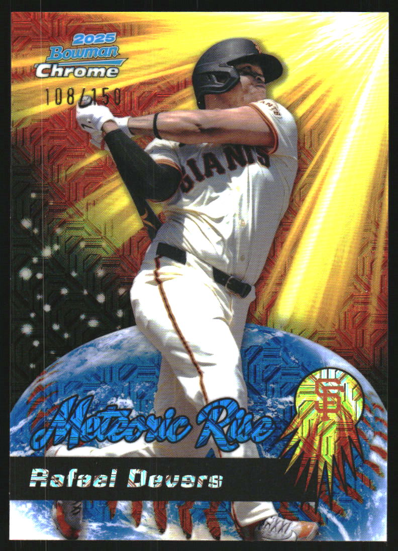 2025 Bowman Chrome Mega Box Meteoric Rise Blue Refractors #MR13 Rafael Devers /150