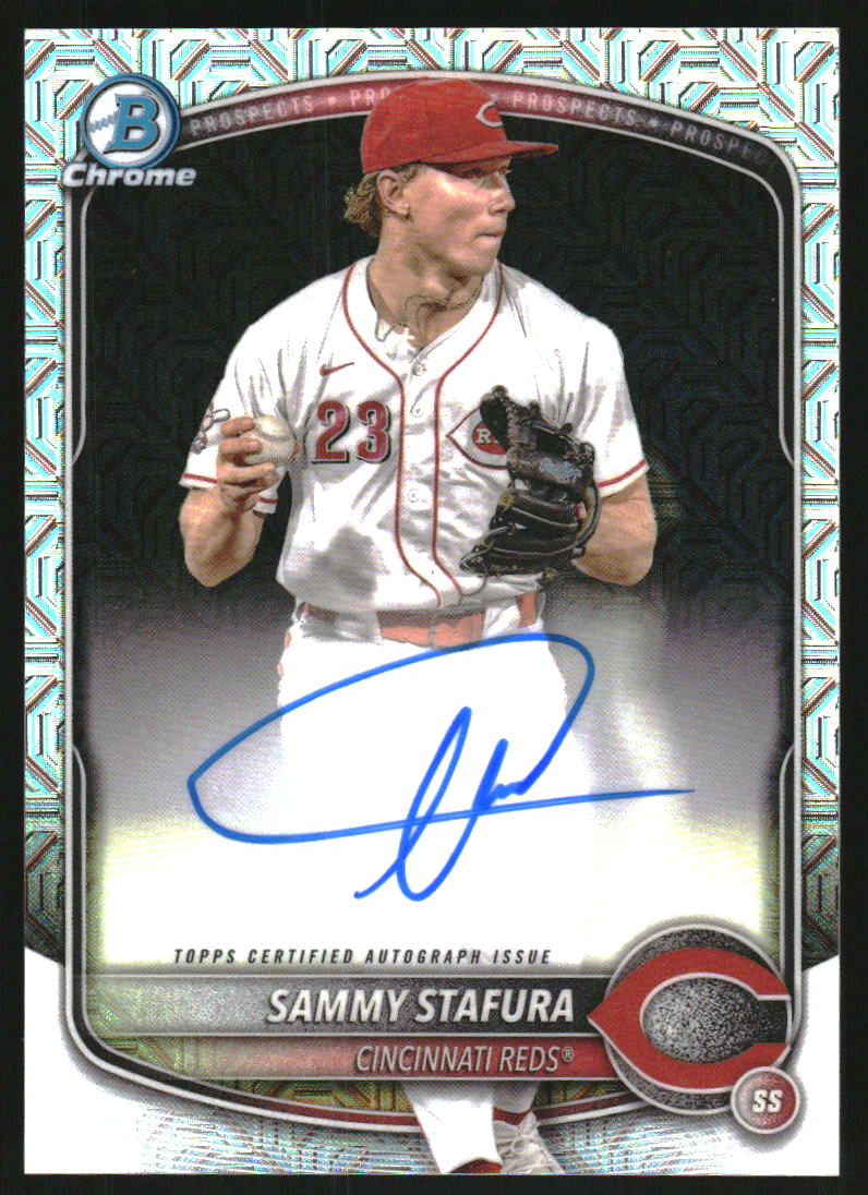 2025 Bowman Chrome Mega Box Prospect Autographs #BMASS Sammy Stafura Auto