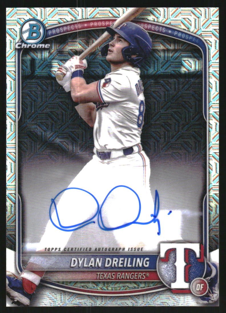 2025 Bowman Chrome Mega Box Prospect Autographs #BMADDR Dylan Dreiling Auto