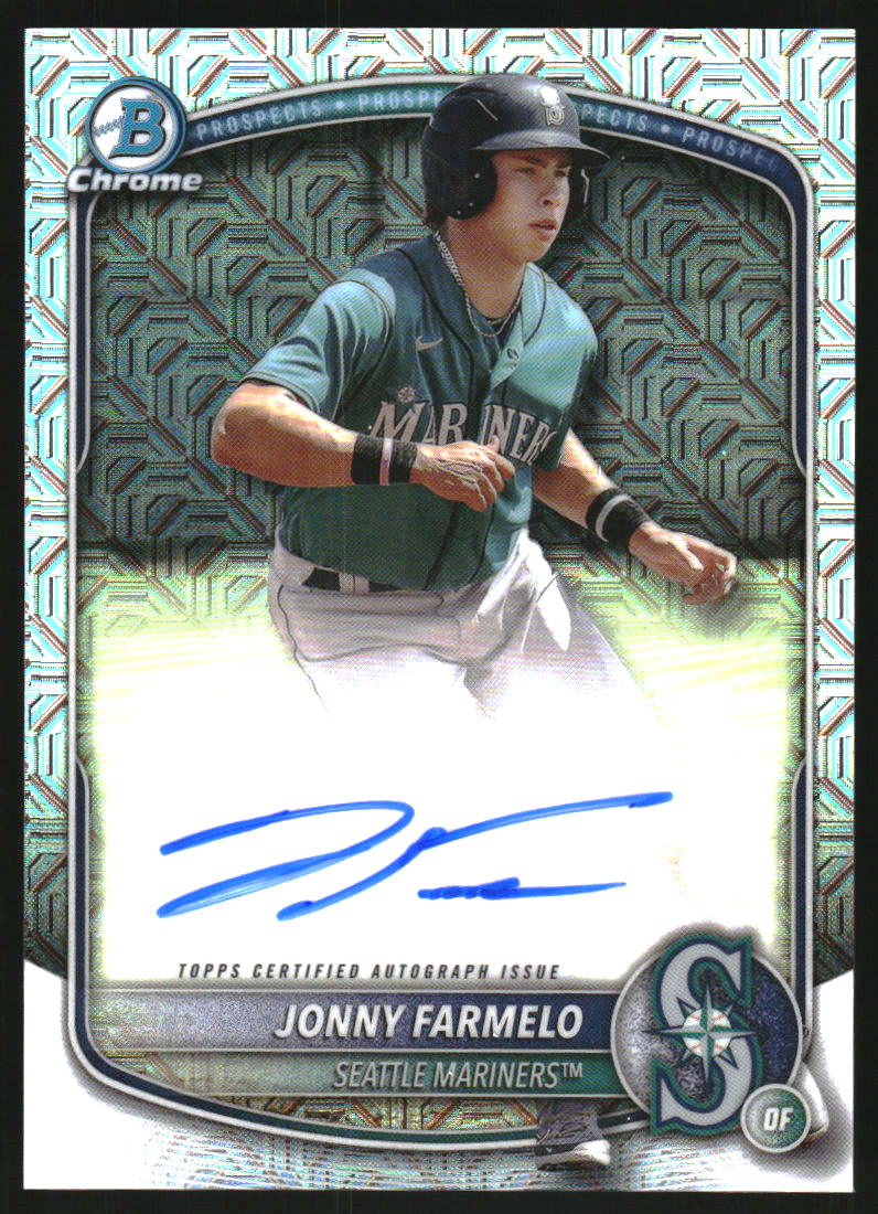 2025 Bowman Chrome Mega Box Prospect Autographs #BMAJFA Jonny Farmelo Auto