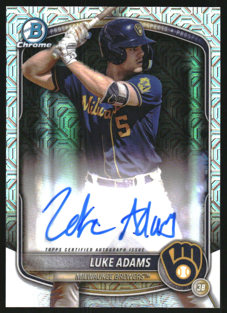 2025 Bowman Chrome Mega Box Prospect Autographs #BMALAD Luke Adams Auto