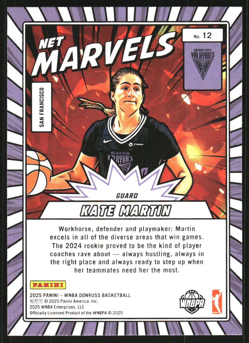 2025 Donruss WNBA Net Marvels #12 Kate Martin