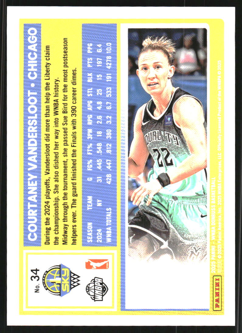 2025 Donruss WNBA Red Shimmer #34 Courtney Vandersloot /399