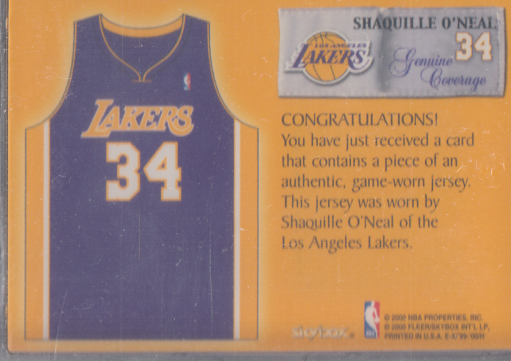 1999-00 E-X Genuine Coverage #GC1 Shaquille O'Neal back image