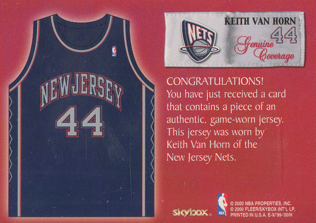 1999-00 E-X Genuine Coverage #GC18 Keith Van Horn back image