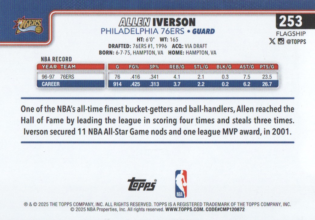 2025-26 Topps Basketball Trading Cards BASE (#251-300): Pick From List - Bild 7 von 101