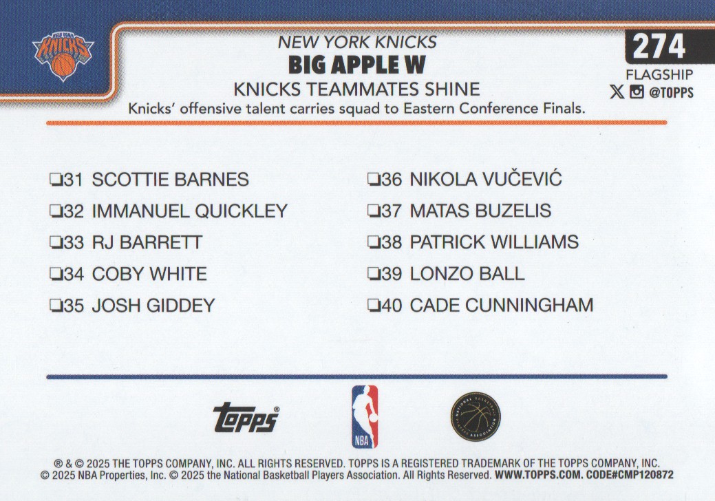 2025-26 Topps Basketball Trading Cards BASE (#251-300): Pick From List - Bild 49 von 101