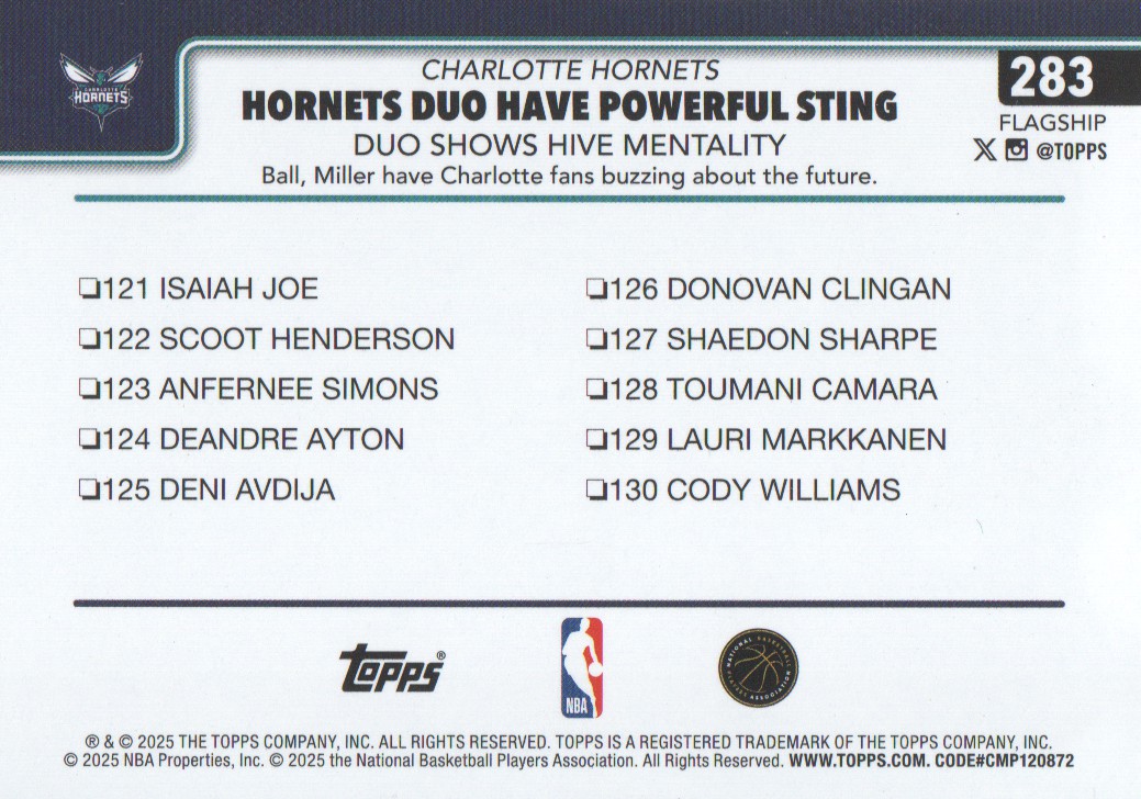 2025-26 Topps Basketball Trading Cards BASE (#251-300): Pick From List - Bild 67 von 101