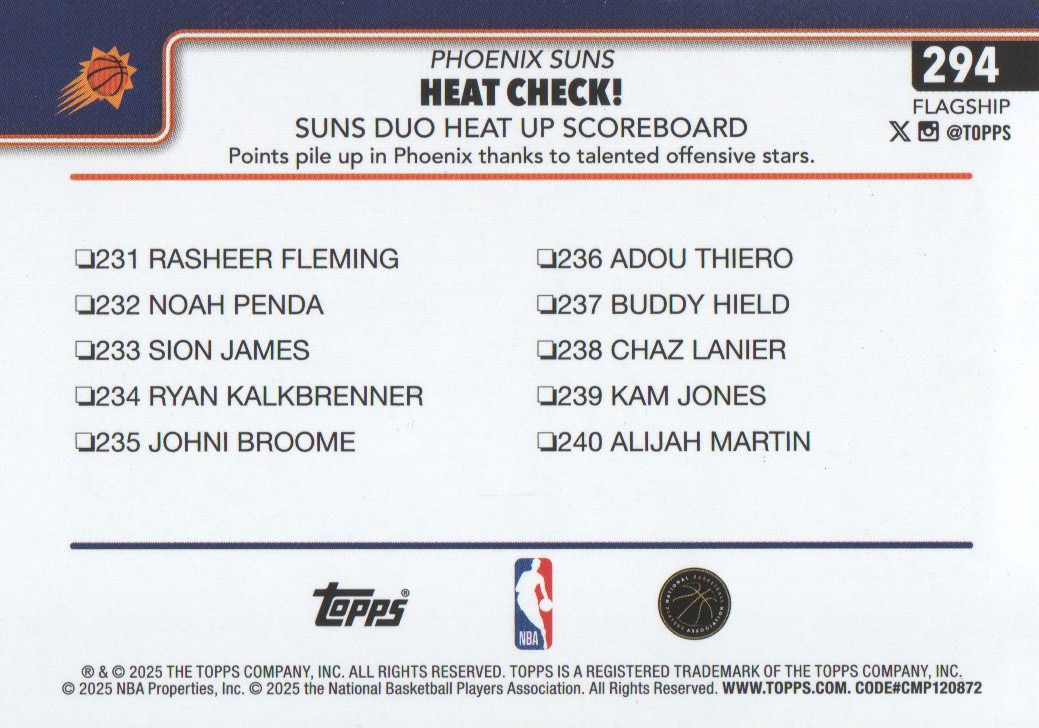 2025-26 Topps Basketball Trading Cards BASE (#251-300): Pick From List - Bild 89 von 101