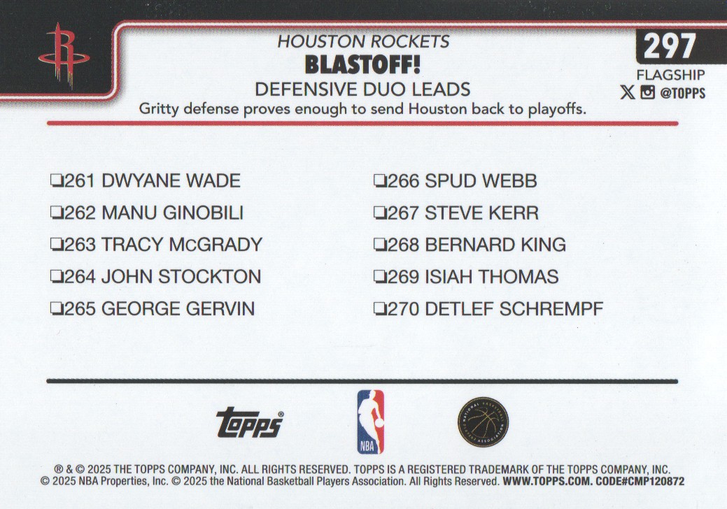 2025-26 Topps Basketball Trading Cards BASE (#251-300): Pick From List - Bild 95 von 101