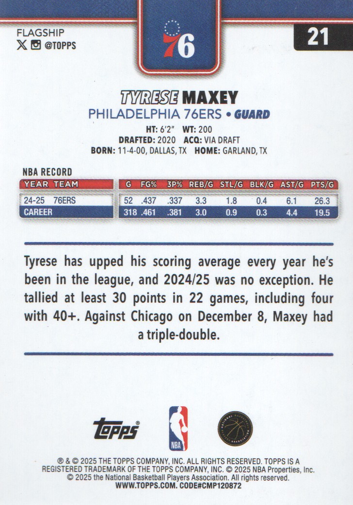 2025-26 Topps Basketball Sandglitter Parallel: Pick from List - Bild 7 von 99