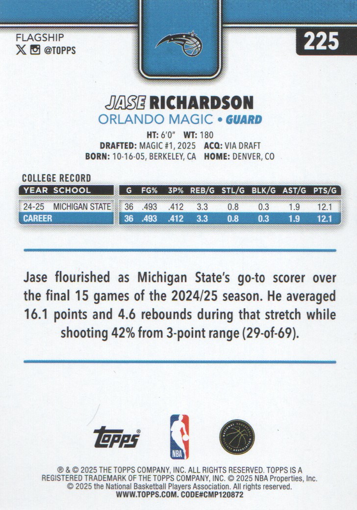 2025-26 Topps Basketball Sandglitter Parallel: Pick from List - Bild 71 von 99