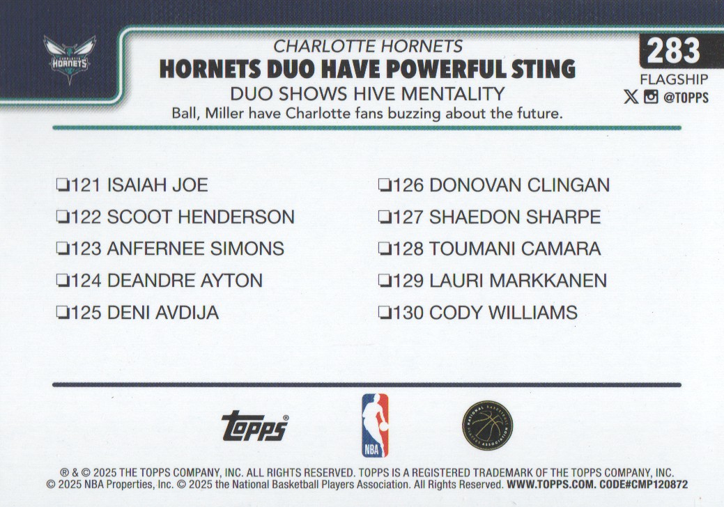 2025-26 Topps Basketball Sandglitter Parallel: Pick from List - Bild 93 von 99